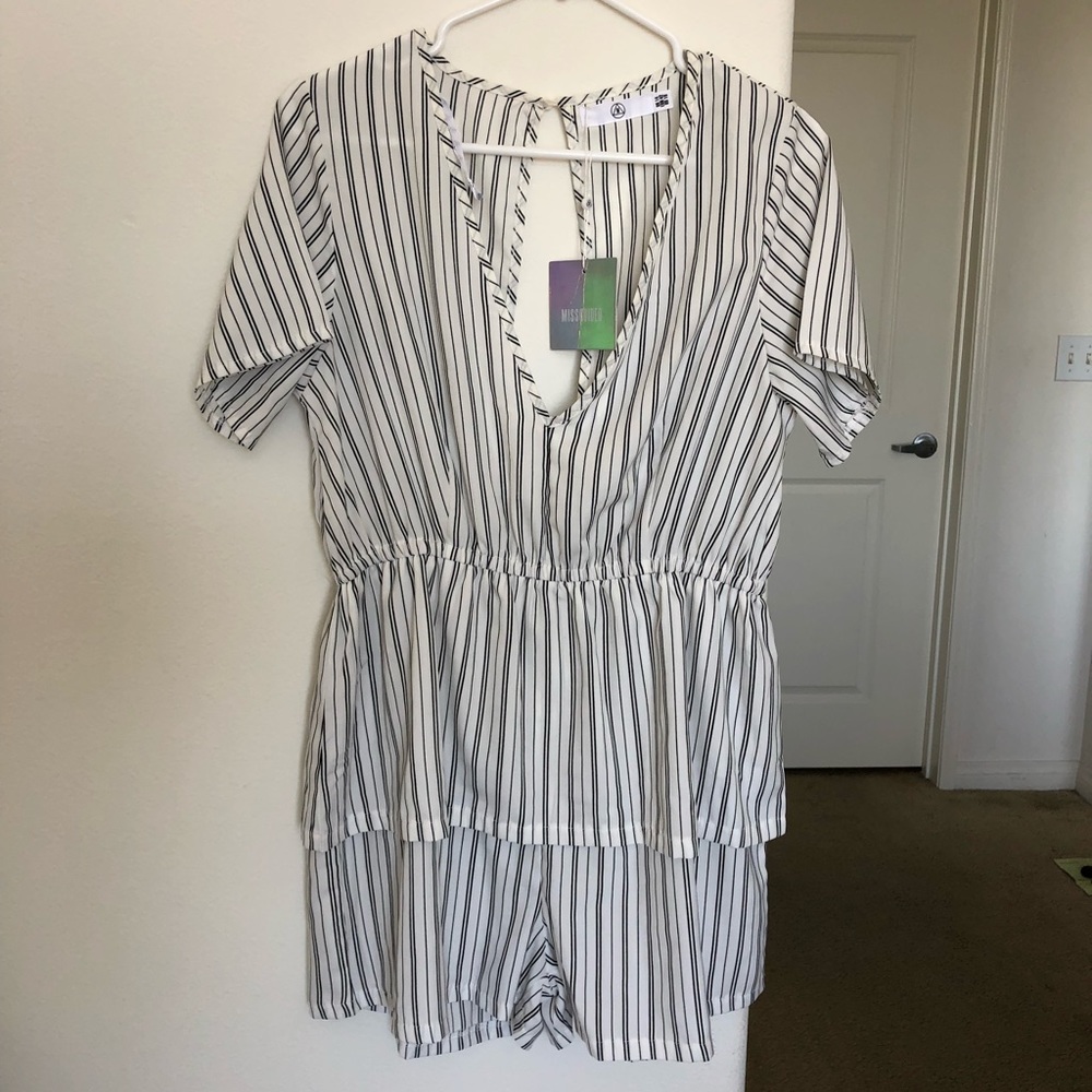 Striped Missguided romper